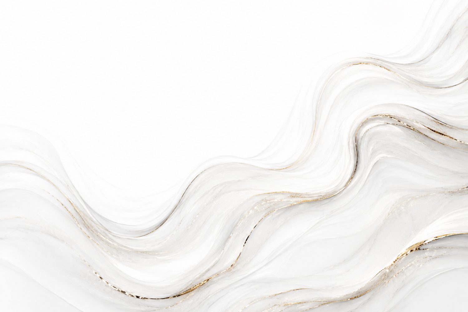 White marble waves with gold veining